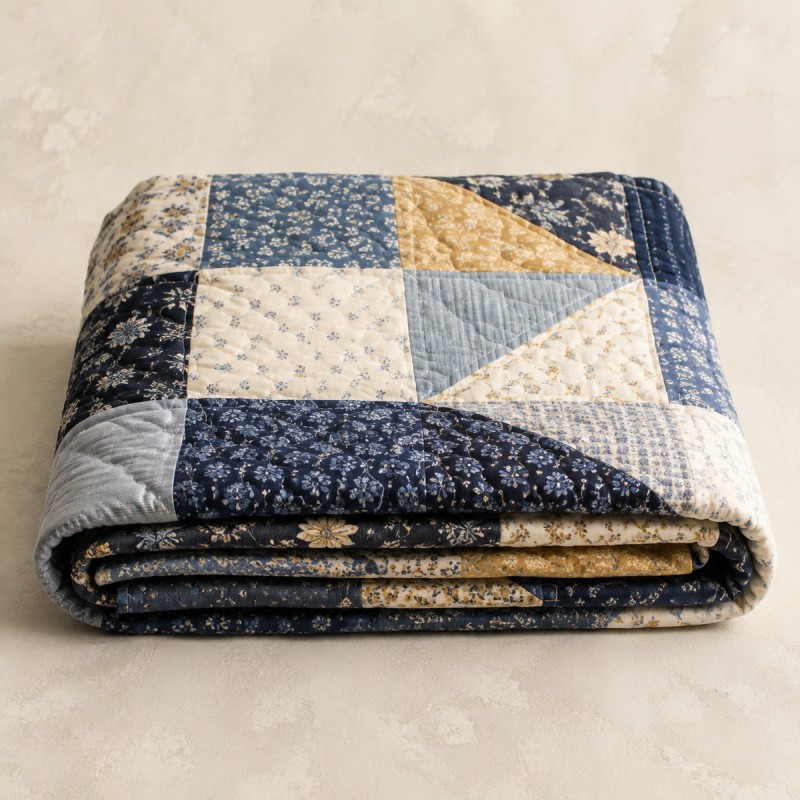 Lot 105 · Handmade Patchwork Quilt