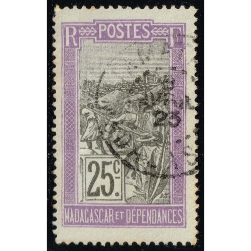 Malagasy Republic #92 Transport by Sedan Chair; Used |MGR0092-02